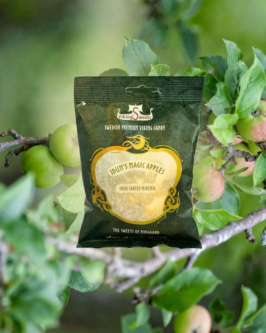 Viking Sweets - Idun’s Magic Apples, sura fruktgummin, 120 g