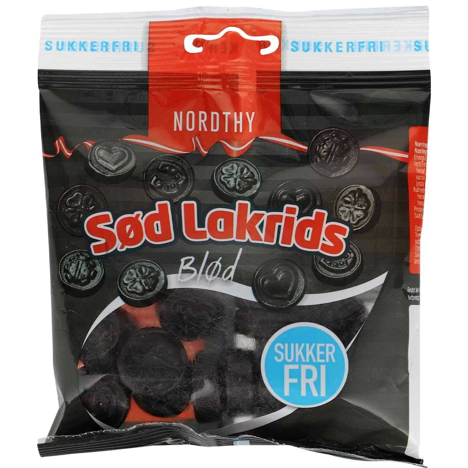 Nordthy - Sötlakrits Mjuka, sötlakrits, 75 g