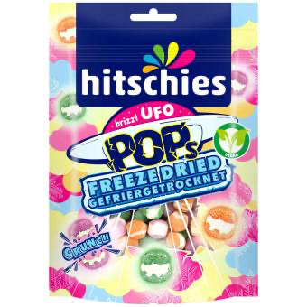 Hitschies - Ufo Pops Freeze Dried, frystorkat godis, 50g