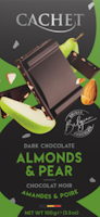 Cachet - Almonds & Pear Dark Chocolate, chokladkaka, 100 g