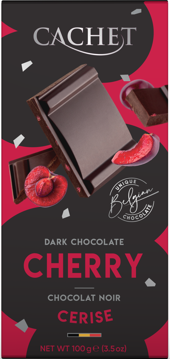 Cachet - Cherry Dark Chocolate, chokladkaka, 100 g