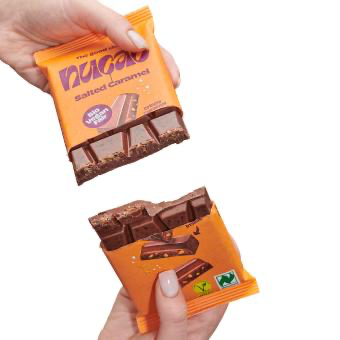 Nucao - Salted Caramel, Chokladkaka, 125 g (BF 2025-07-24)