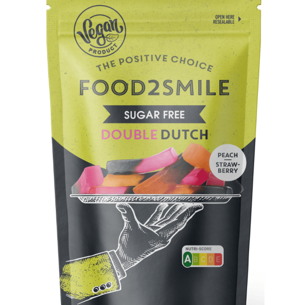 Food2Smile - Double Dutch, lakrits/fruktgummin, 85 g