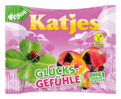 Katjes - Glücks-Gefühle, fruktgummi och lakritsmix, 175 g