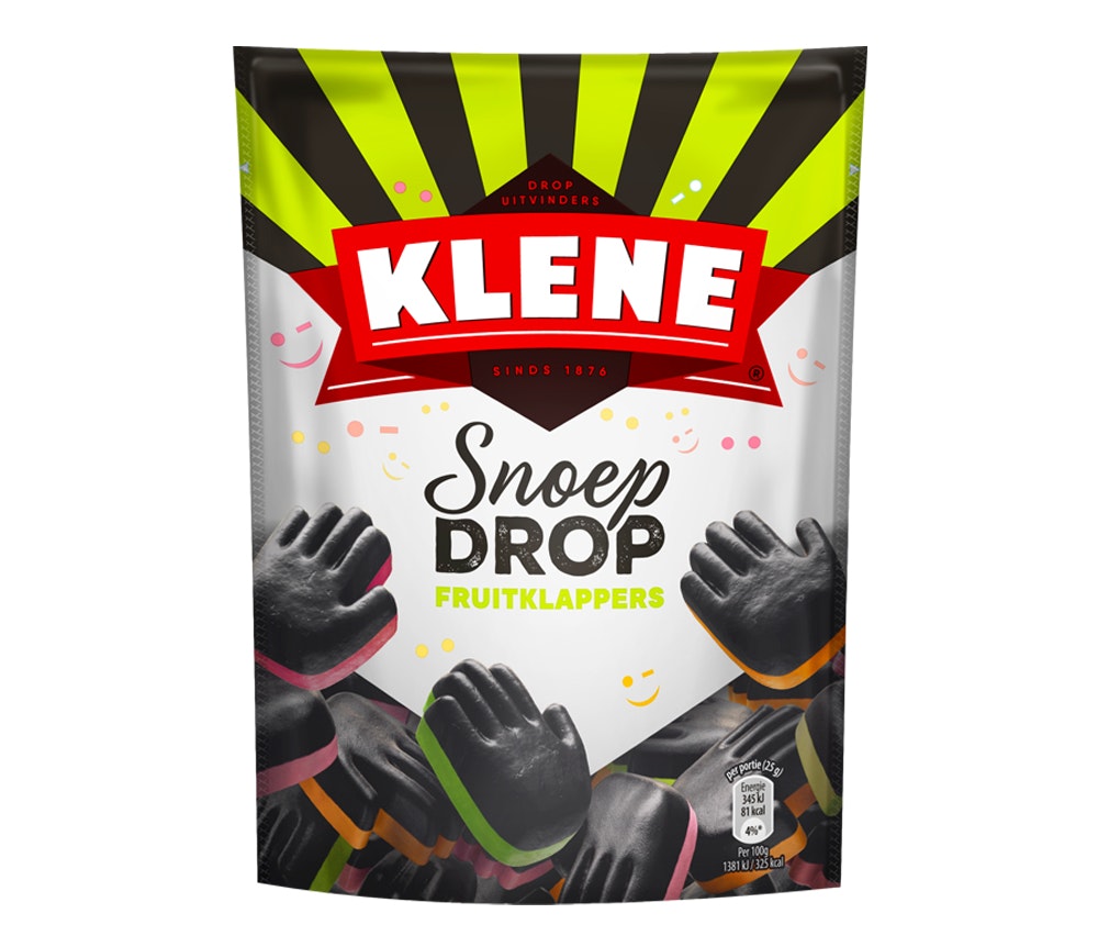 KAMPANJ! Klene - Snoep Drop Fruitklappers/Lakritshänder, lakrits & fruktgummi, 200 g
