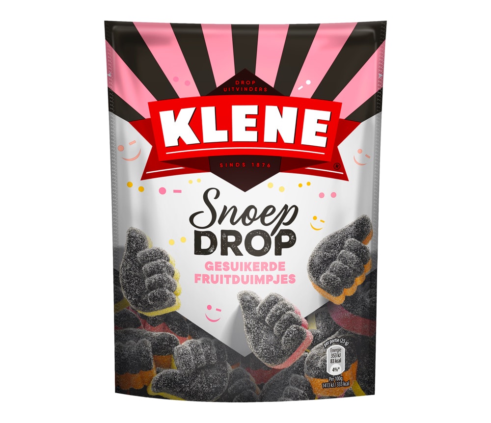 KAMPANJ! Klene - Snoep Drop Fruitduimpjes/Lakritstummar, sötlakrits & fruktgummi, 200 g