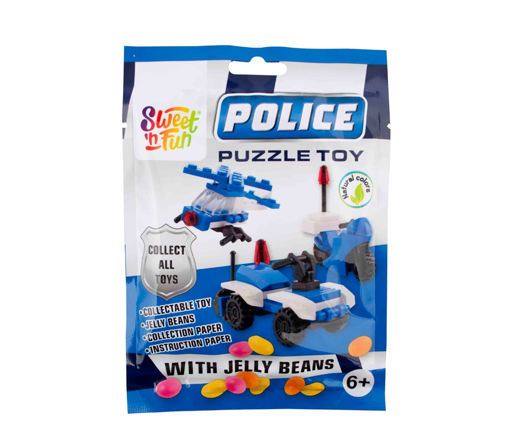 Sweet 'n Fun - Police, leksak + gelébönor, 5 g