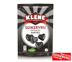 KAMPANJ! Klene - Zoethouten Hartjes/Lakritshjärtan, saltlakrits, 110 g