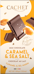 Cachet - Caramel & Sea Salt, chokladkaka, 100g