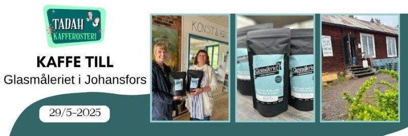 29/5-2025 Vårt kaffe på Glasmåleriet i Johansfors
