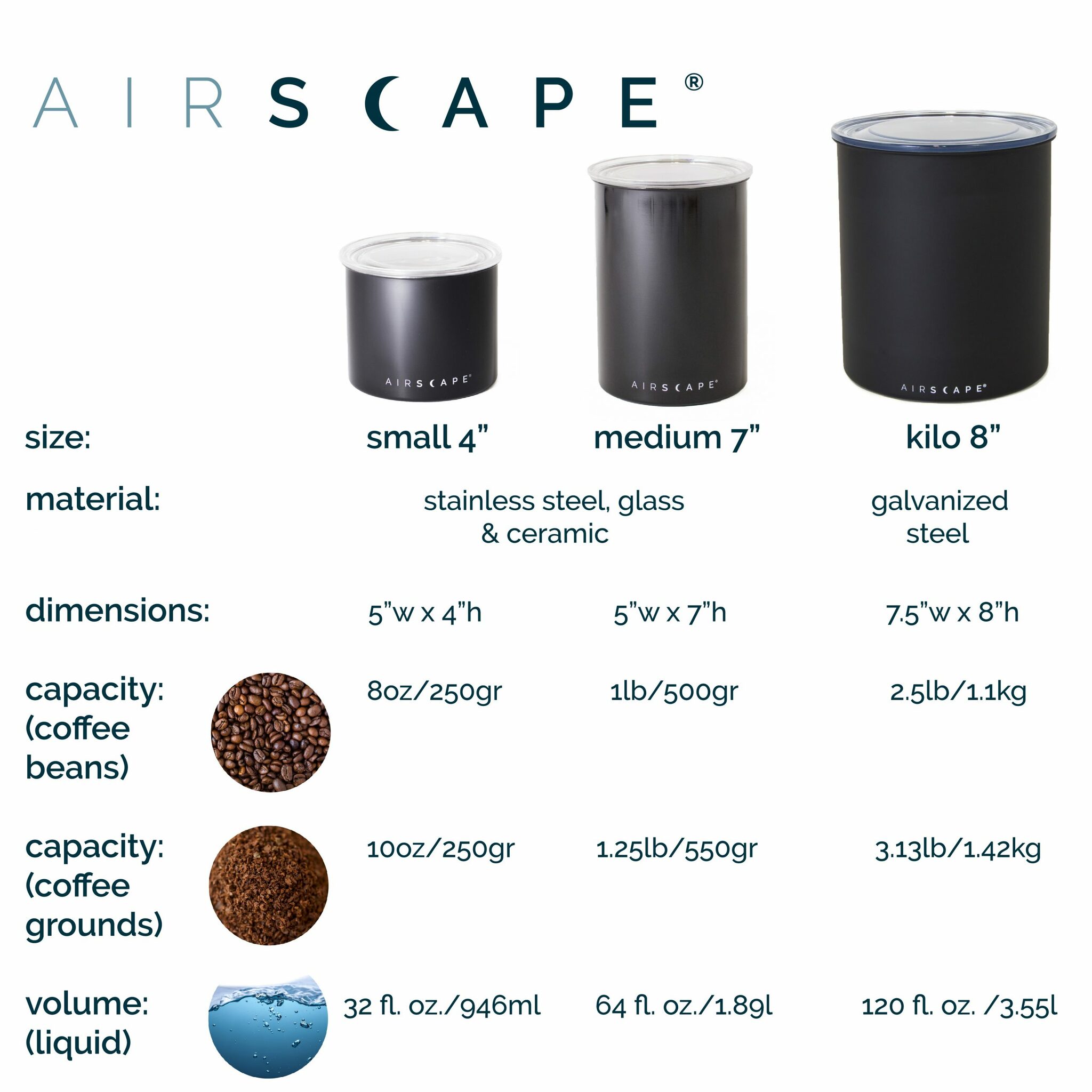 Airscape® förvaringsburk