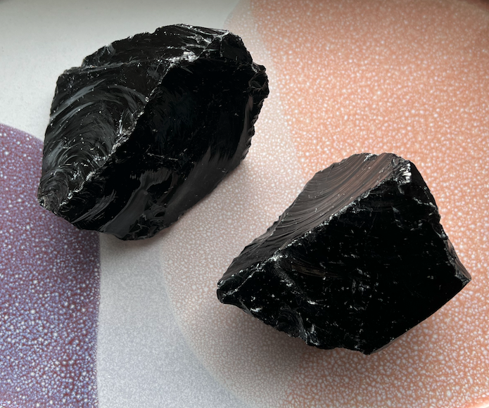 Svart Obsidian Rå Jumbo