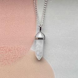 Bergskristall Halsband Silver