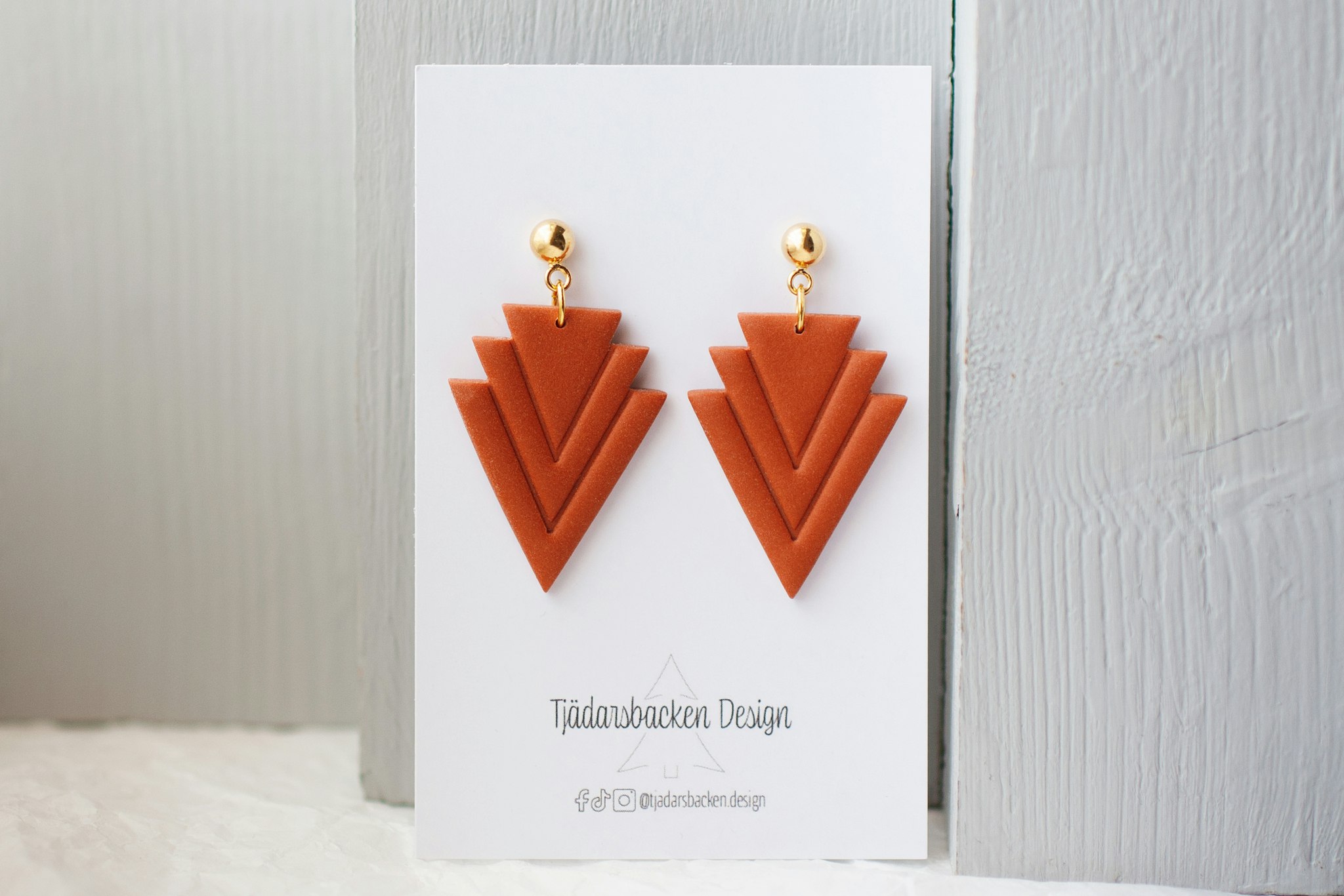 Trianglar Burnt Orange