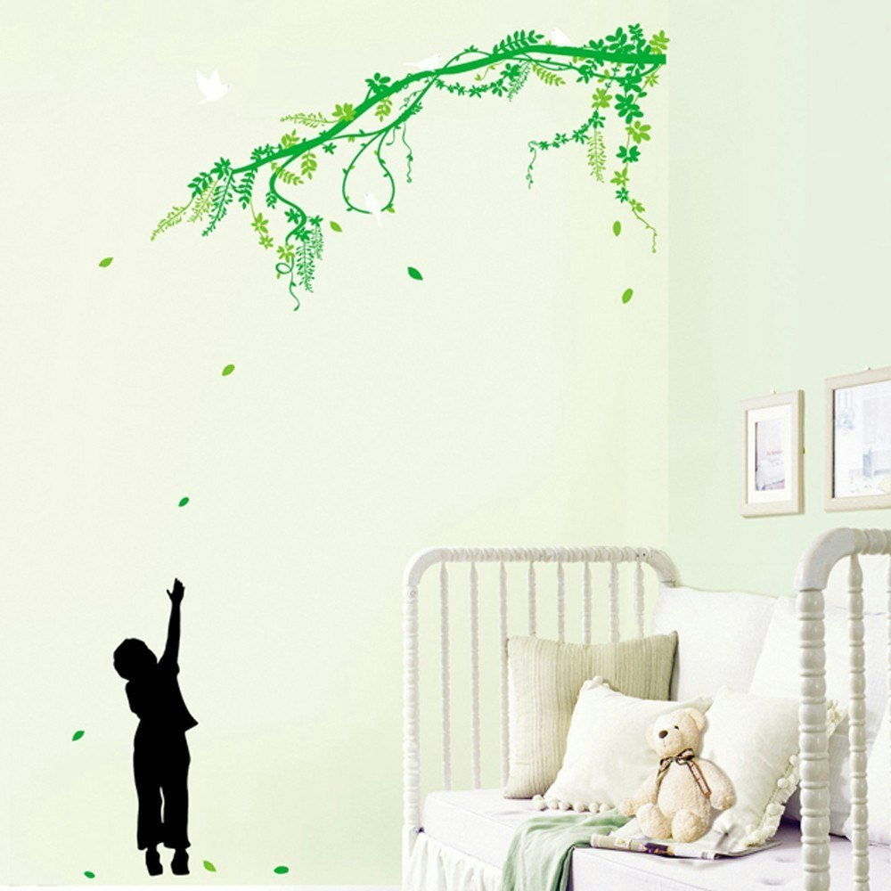 Väggdekor, Träd med pojke - VinylaHem