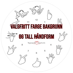 Veggklokke - valgfritt farge