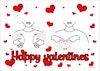 Happy valentines kort - rød (A6)