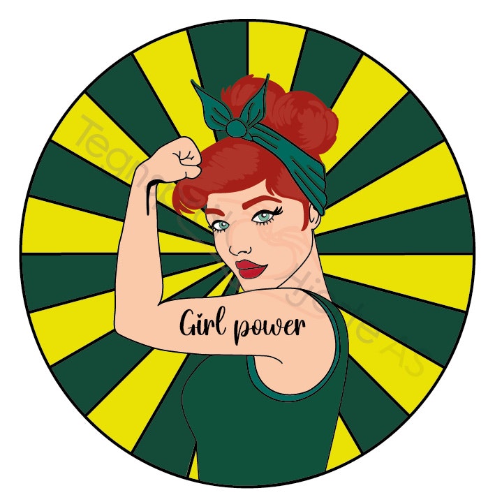 Girl power - tattoo - grønn (grønn/gul)