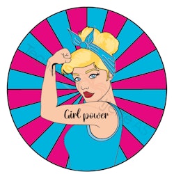 Girl power - tattoo - turkis (rosa/turkis)