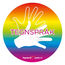 Tegnspråk - rosa tekst