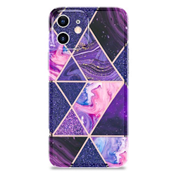 iPhone 12 Pro Max Silikonskal Marble Purple