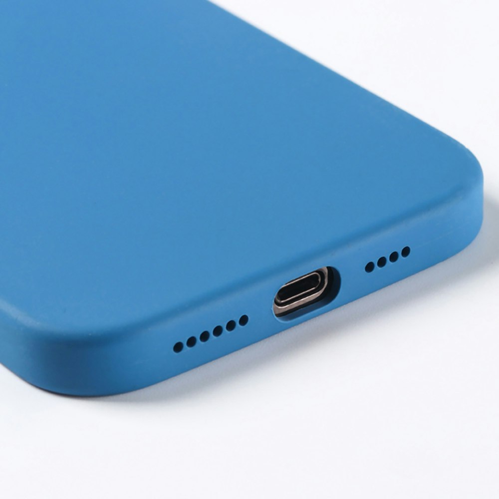 iPhone 12 Pro Max Silikonskal med Magnet Blue Jay