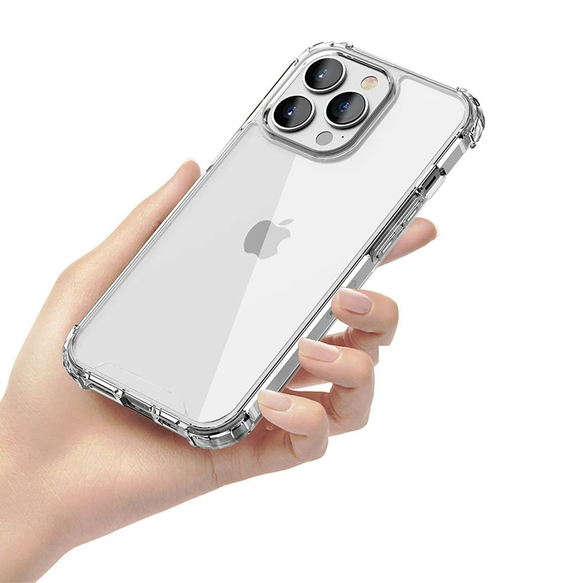 iPhone 14 Pro Max Shockproof Silicone Case Transparent