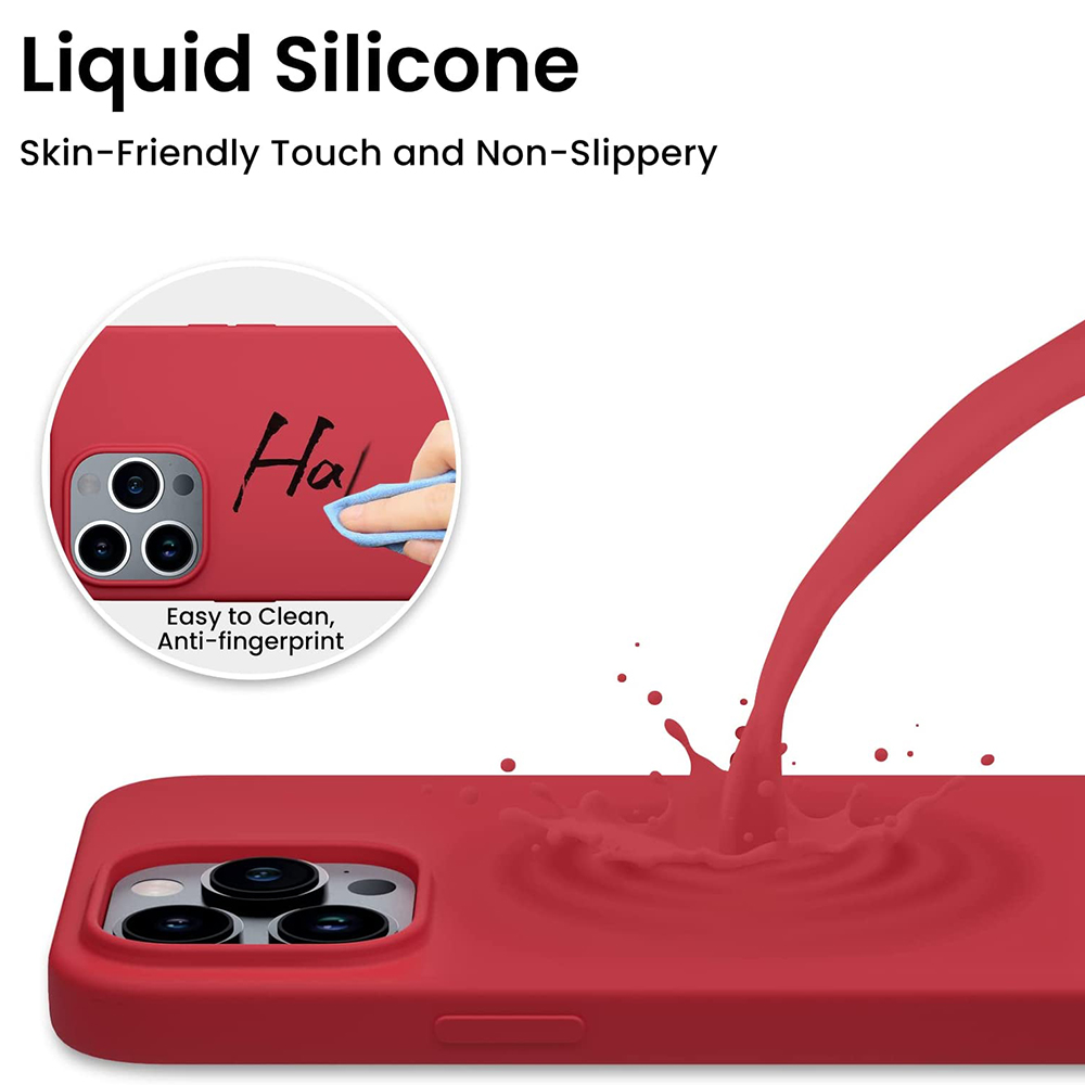 iPhone 14 Plus Silikonskal med MagSafe - röd