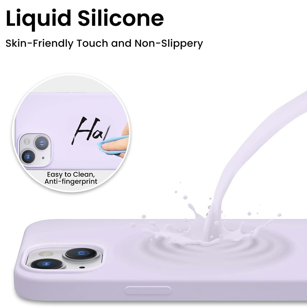 iPhone 14 Plus Silikonskal med MagSafe - syrenblå