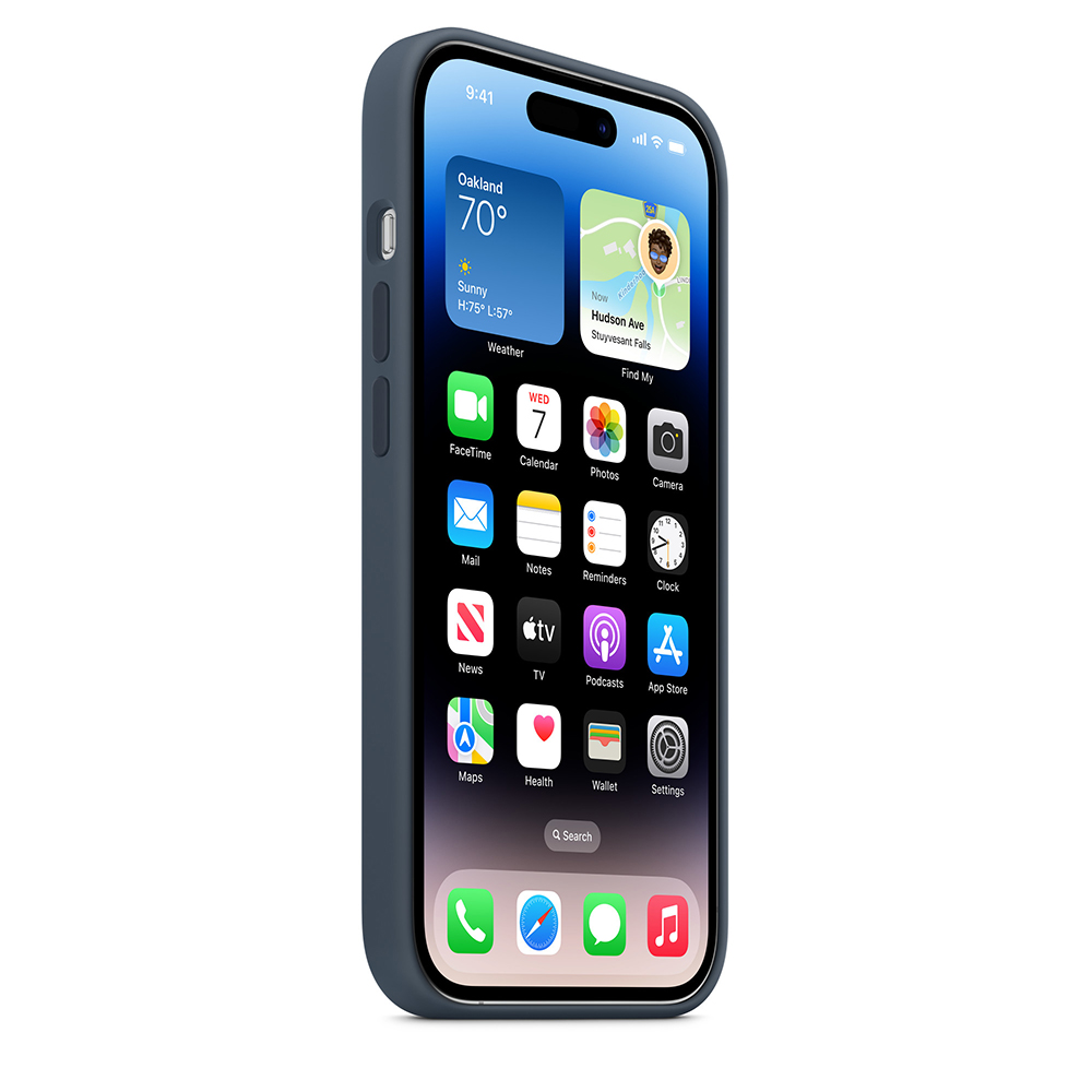 iPhone 14 Pro Max MC silikonskal med MagSafe - stormblå
