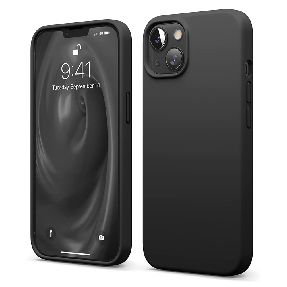iPhone 14 Plus Silikonskal i svart färg