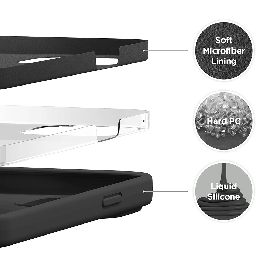 iPhone 14 Plus Silikonskal i svart färg