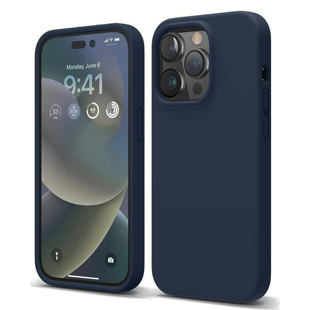 iPhone 14 Pro MC Silikonskal midnight blue