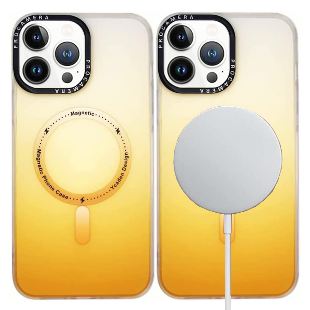 iPhone 14 Pro Stöttåligt Skal med MagSafe - Frostat Gul