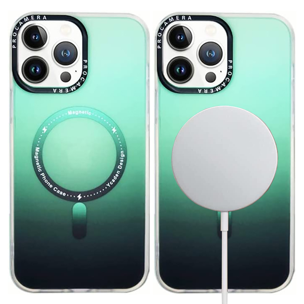 iPhone 13 Pro Max Stöttåligt Skal med MagSafe - Frostat Grön