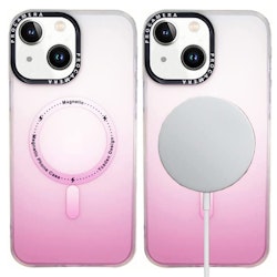iPhone 14 Plus Stöttåligt Skal med MagSafe - Frostat Rosa