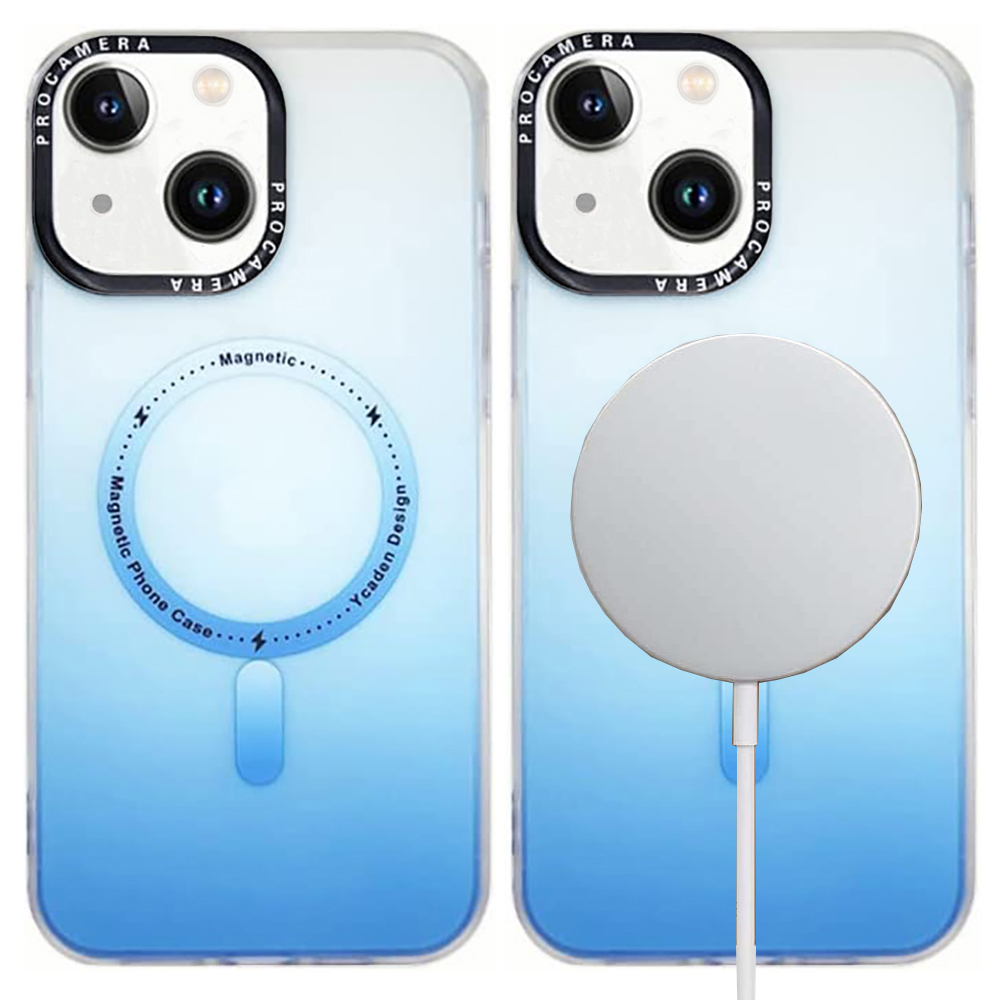 iPhone 14 Plus Stöttåligt Skal med MagSafe - Frostat Blå