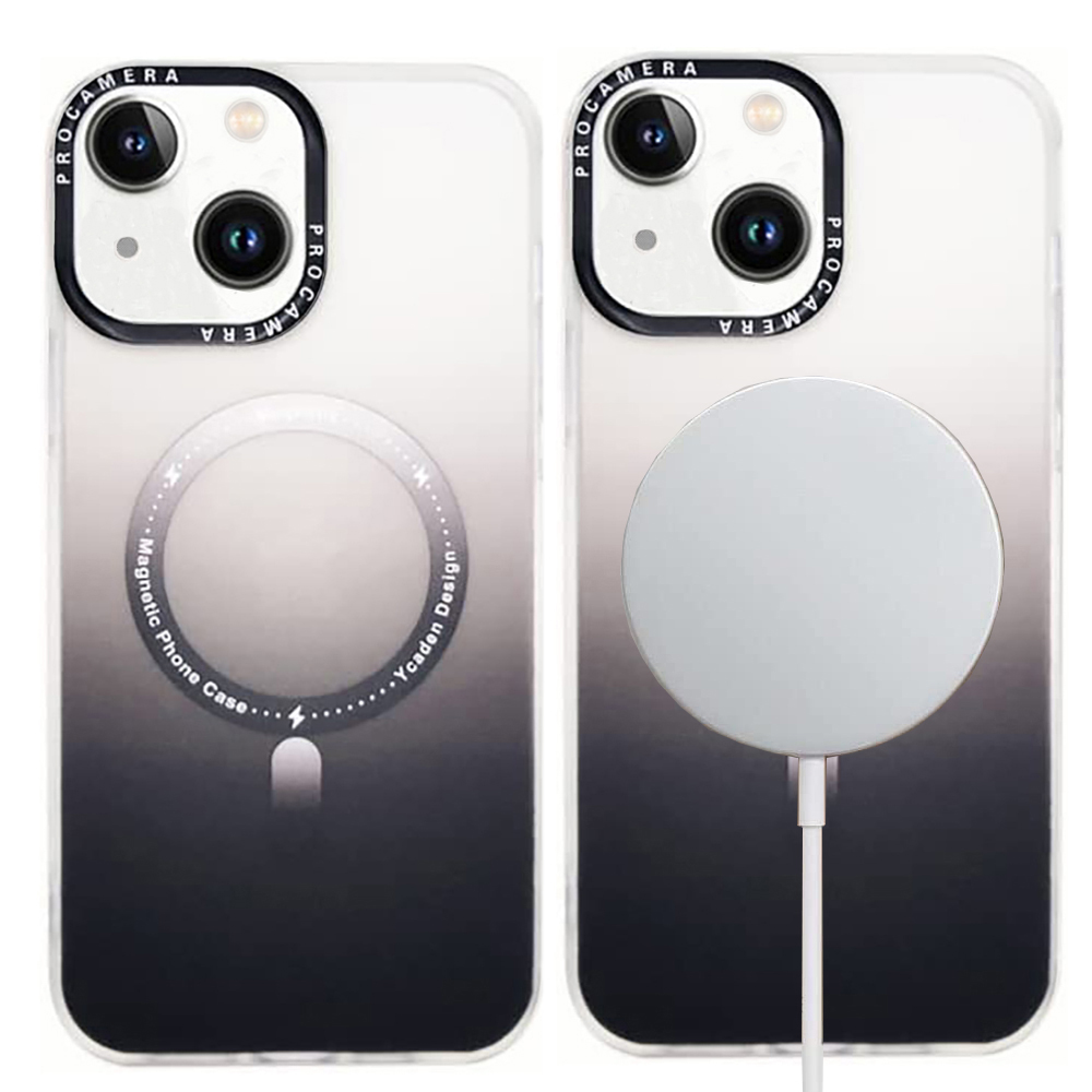 iPhone 14 Plus Stöttåligt Skal med MagSafe - Frostat Svart