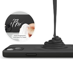 iPhone 15 MC Silikonskal i svart färg