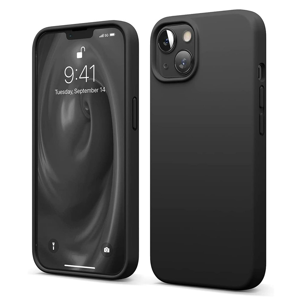 iPhone 15 Plus MC Silikonskal i svart färg