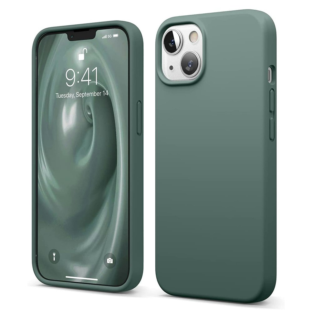 iPhone 15 Plus MC Silikonskal Moss Green