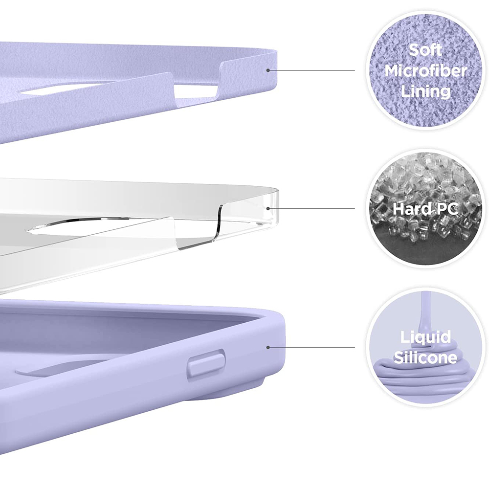 iPhone 15 MC Silikonskal Lavender