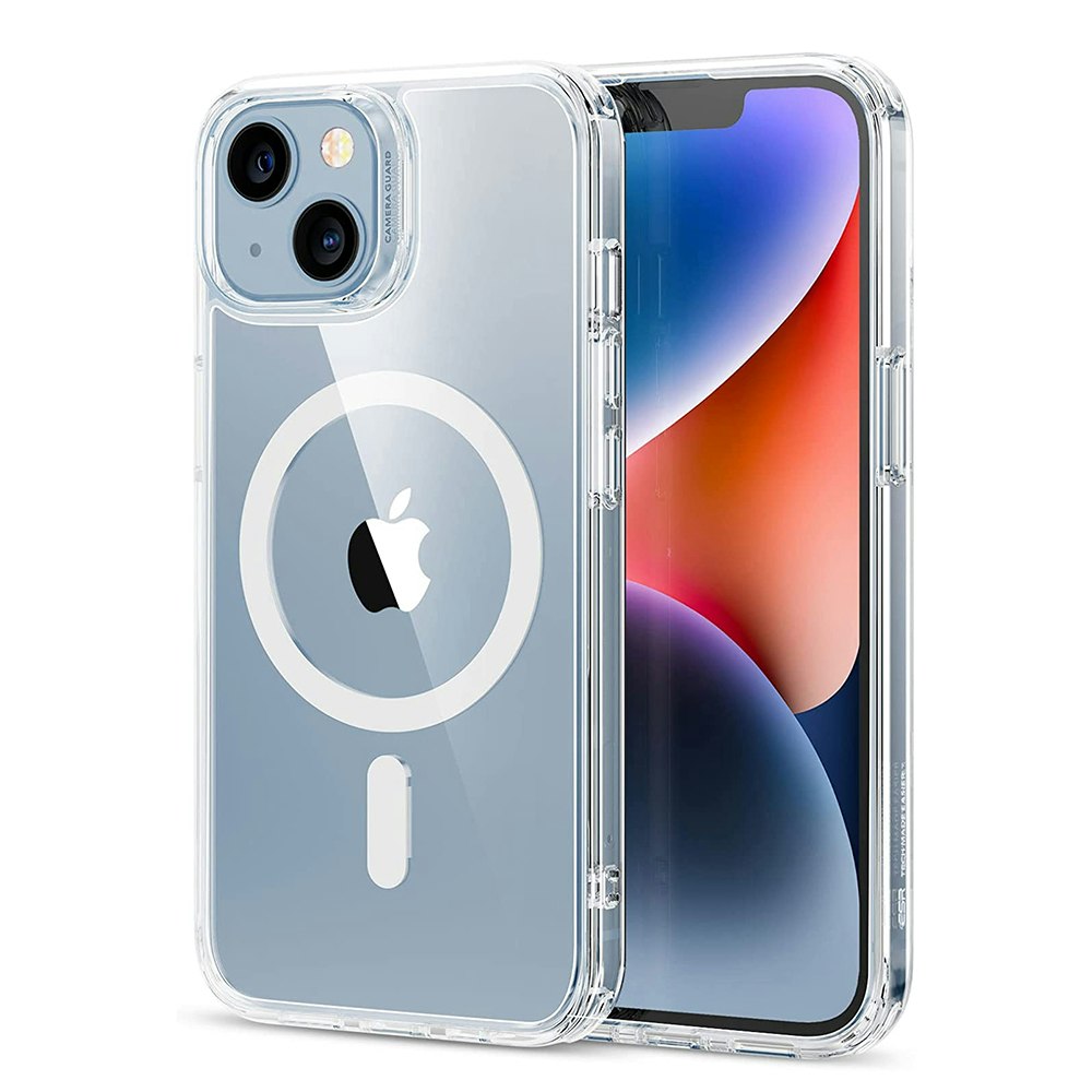 iPhone 15 Plus Clear PC Magnetic Wireless Charging Case Transparen