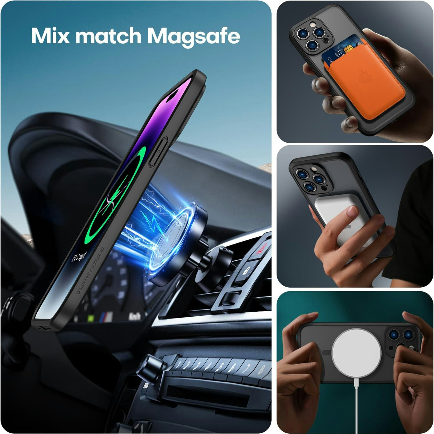 iPhone 14 Pro Max MagSafe silikonskal i svart färg