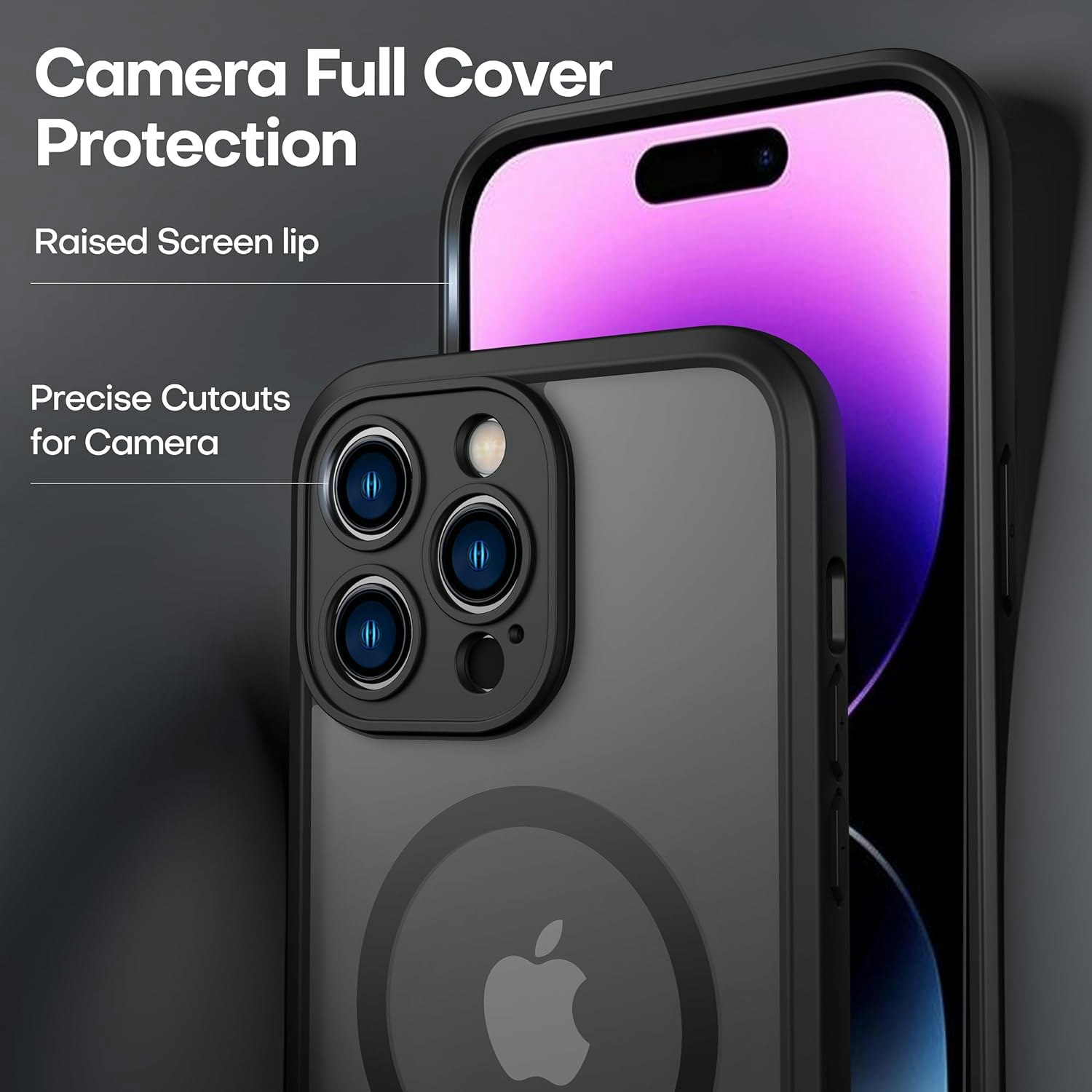 iPhone 14 MagSafe silikonskal i svart färg