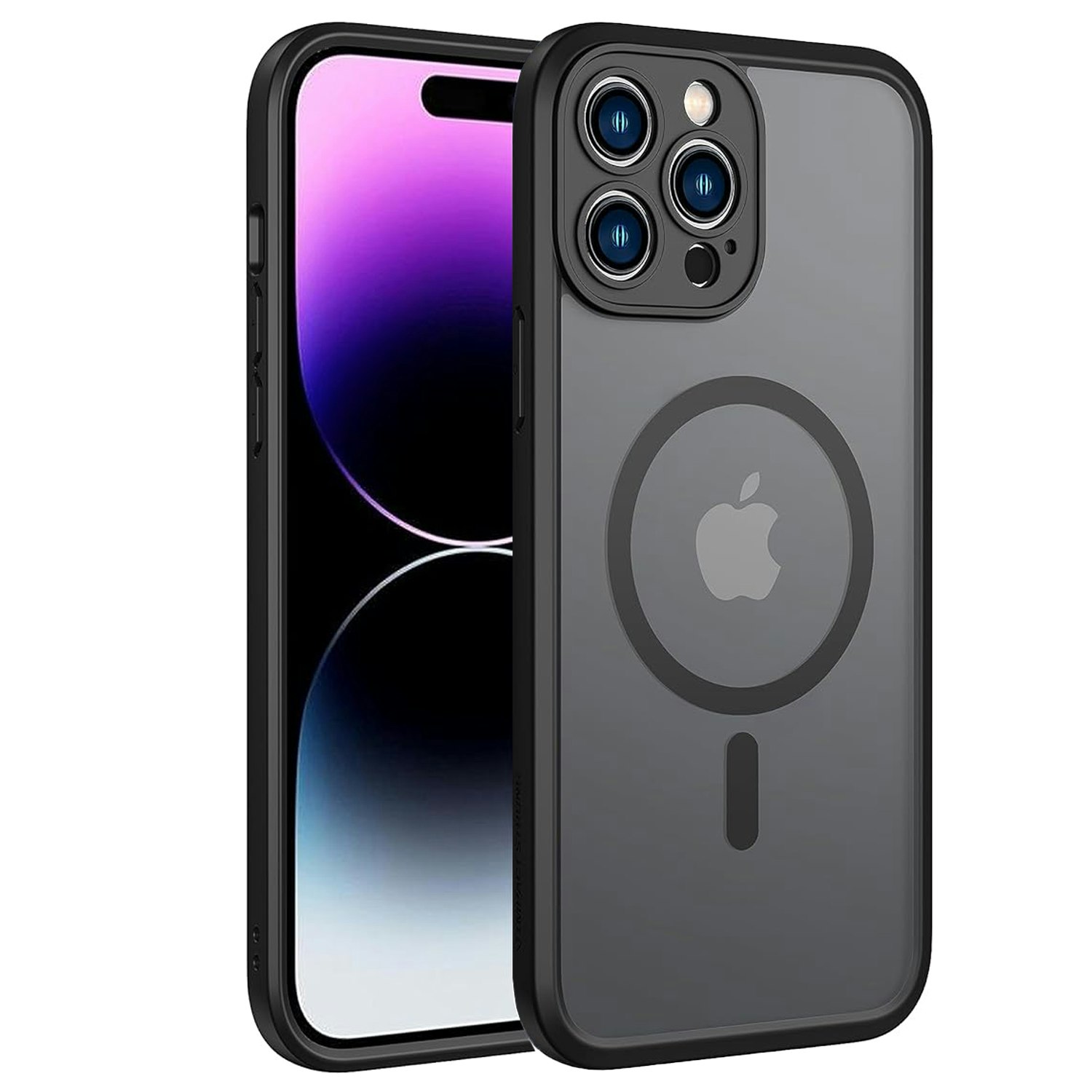 iPhone 15 Plus MagSafe silikonskal i svart färg