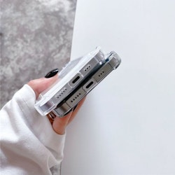 iPhone 12 Mini Stöttåligt Skal med Korthållare - Transparent