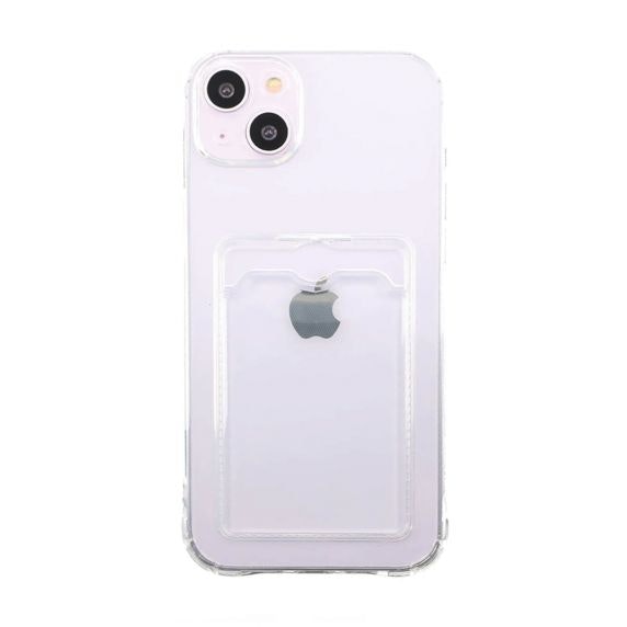 iPhone 13 Mini Stöttåligt Skal med Kortfack - Transparent