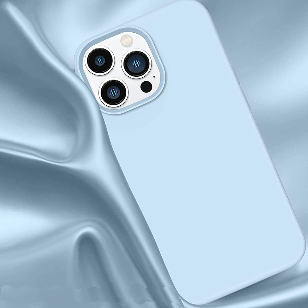 iPhone 15 Pro Max MC Silikonskal Ljusblå