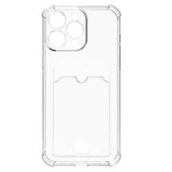 iPhone 16 Pro Stöttåligt Skal med Kortfack-Transparent